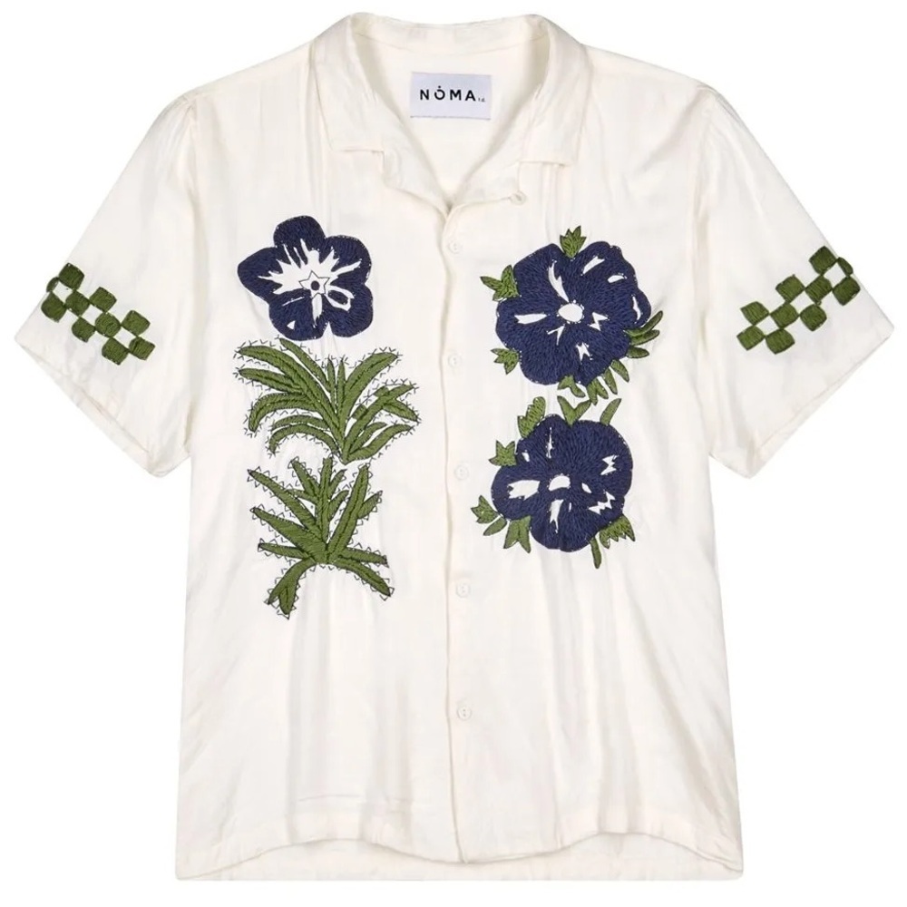 NOMA‎ TD Embroidered Short Sleeve Shirt Mens Small